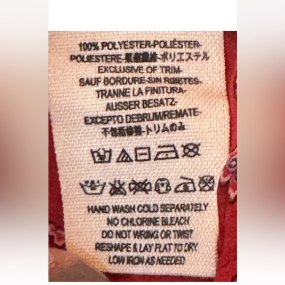 Free People Red Shirt Top M Sheer Button Front Long Sleeve Boho Preppy Slouchy - Picture 6 of 7